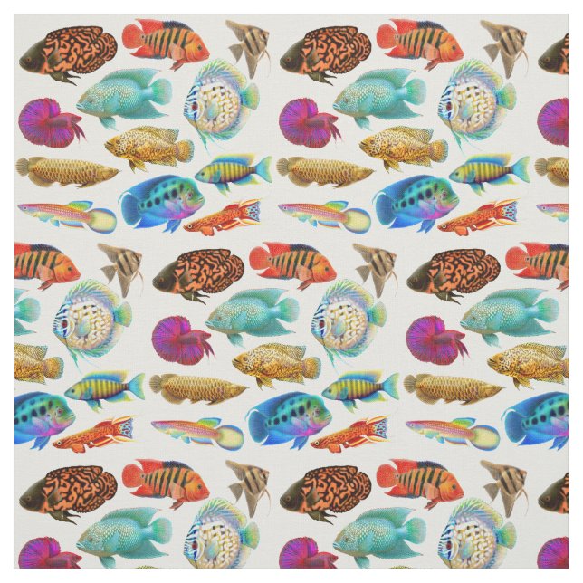 Buntes tropisches Aquarium-Fisch-Gewebe Stoff (Muster)
