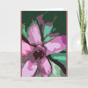 Buntes tropisches bromeliad karte