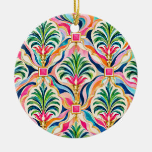 Buntes tropisches Keramik-Weihnachtsbaumanhänger Keramik Ornament