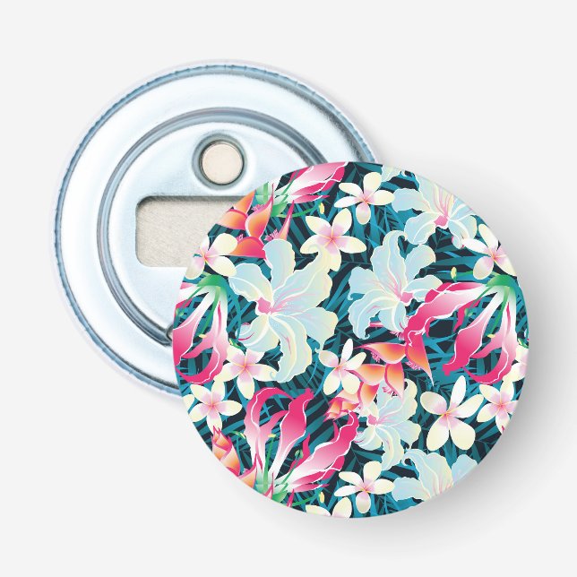 Buntes tropisches Muster Flaschenöffner (Vorderseite)