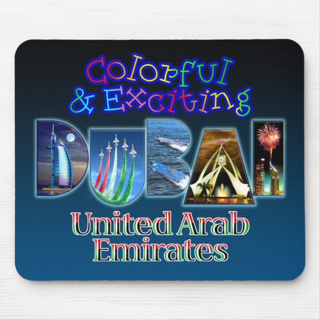 Buntes und aufregendes Dubai Mousepad (Vorne)