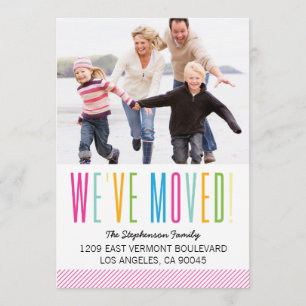 Buntes und helles Foto-bewegliche Mitteilung Ankündigung