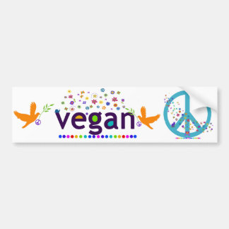 Buntes veganes autoaufkleber