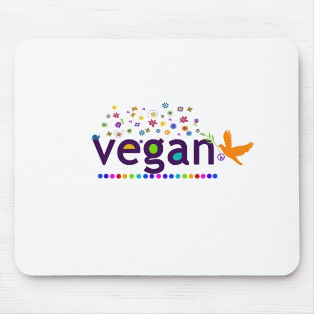 Buntes veganes mousepad (Vorne)