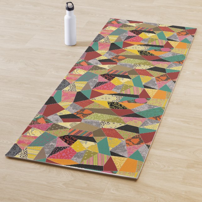 Buntes verrückte Steppdecken-Patchwork Yogamatte (Beispiel)