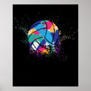 Buntes Volleyball Poster