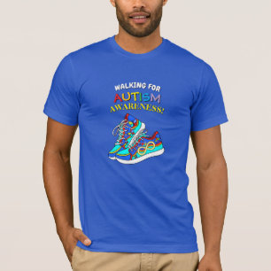 Buntes Walking-Shirt für das Autismus-Bewusstsein T-Shirt