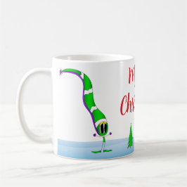 Buntes Weihnachts-Cartoon Kaffeetasse