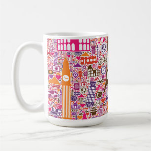 Buntes Weltmuster Kaffeetasse