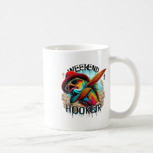 Buntes Wochenend-Angeln Lustiges Angeln Kaffeetasse