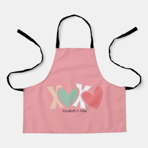Buntes "XOXO" Valentinstag Schürze