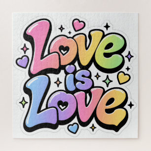 Buntes Y2K-Graffiti-Liebe ist Liebe 676-Teile-Puzz Puzzle