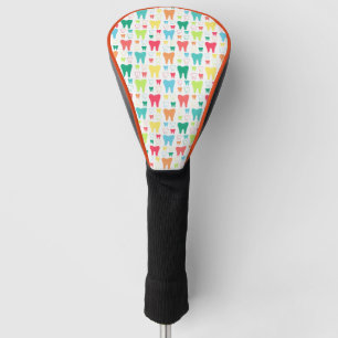 Buntes Zahn-Muster Golf Headcover