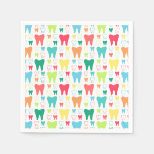 Buntes Zahn-Muster Serviette