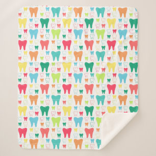 Buntes Zahn-Muster Sherpadecke