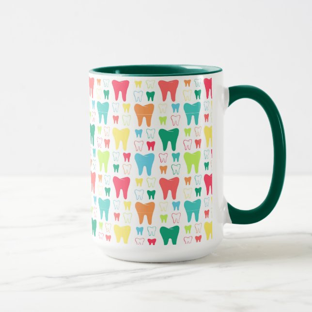 Buntes Zahn-Muster Tasse (Rechts)