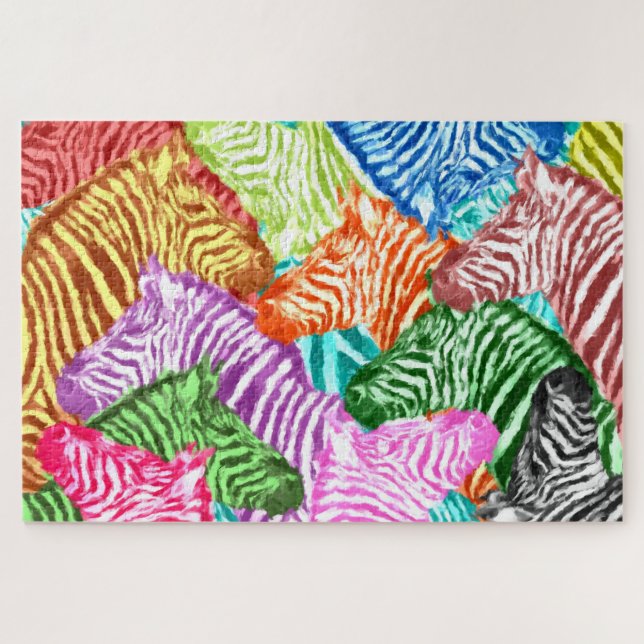 buntes Zebras-Rätsel Puzzle (Horizontal)