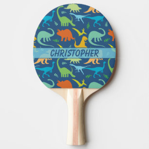 Buntes zu personifizieren Dinosaurier-Muster Tischtennis Schläger