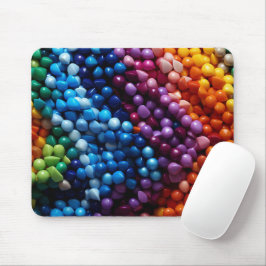 BUNTGEFÄRBTE KUNSTSTOFFPERLEN MOUSEPAD