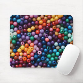 BUNTGEFÄRBTE KUNSTSTOFFPERLEN MOUSEPAD