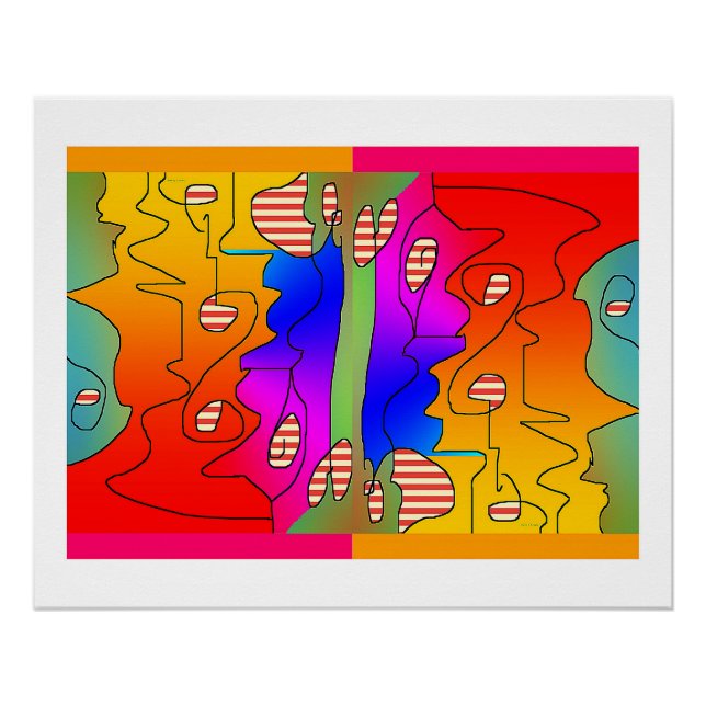 Buntgemischte Wandkunst Poster Kunst (Vorderseite)