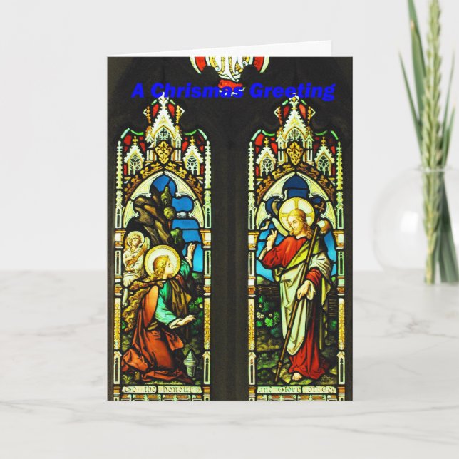 Buntglas #4 feiertagskarte (Vorderseite)