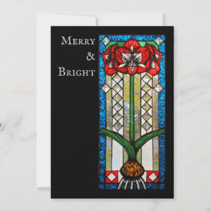 Buntglas-Amaryllis Feiertage und Weihnachten