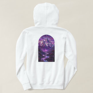 Buntglas-Berg-Kapuzenpullover Hoodie