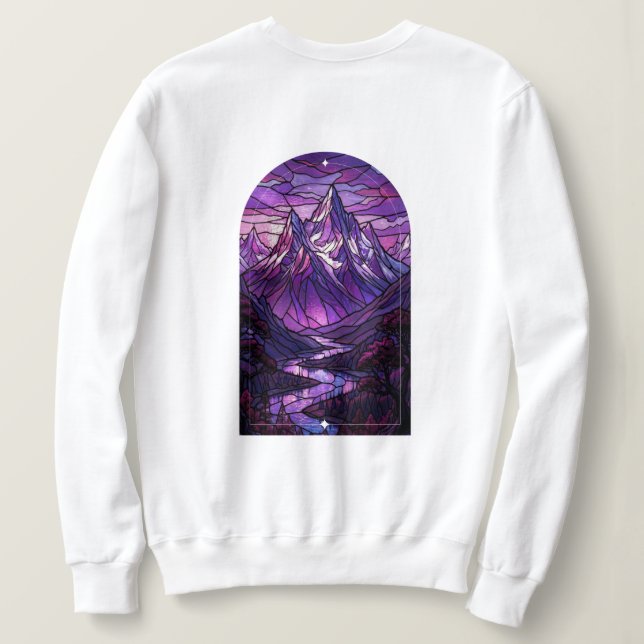 Buntglas-Berg-Sweatshirt  Sweatshirt (Design Rückseite)