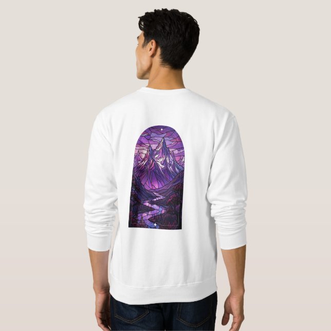 Buntglas-Berg-Sweatshirt  Sweatshirt (Schwarz voll)
