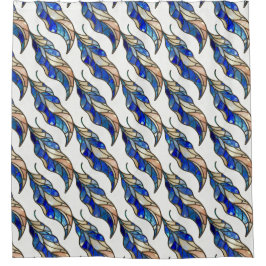 Buntglas-Blatt-Duschvorhang Duschvorhang