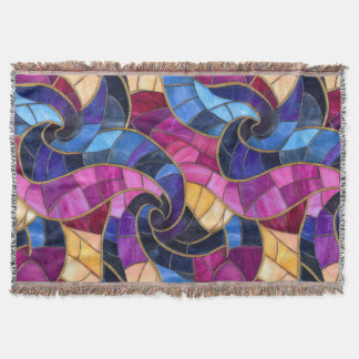 Buntglas Blau Lila Design Decke