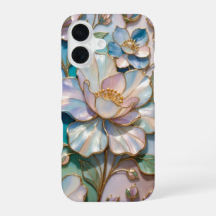 Buntglas-Blumen-iPhone-Hülle Pastell Luxus iPhone 16 Hülle