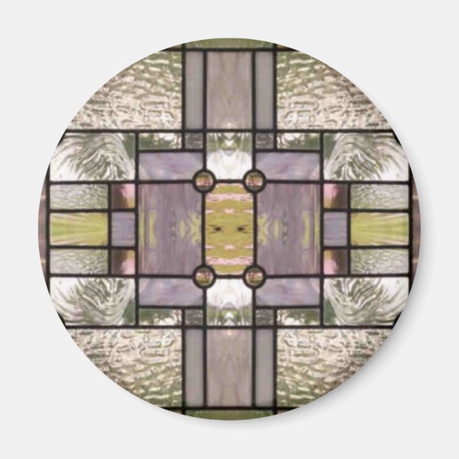 Buntglas-Drucke Magnet (Vorne)