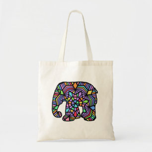 BUNTGLAS-ELEFANT TRAGETASCHE