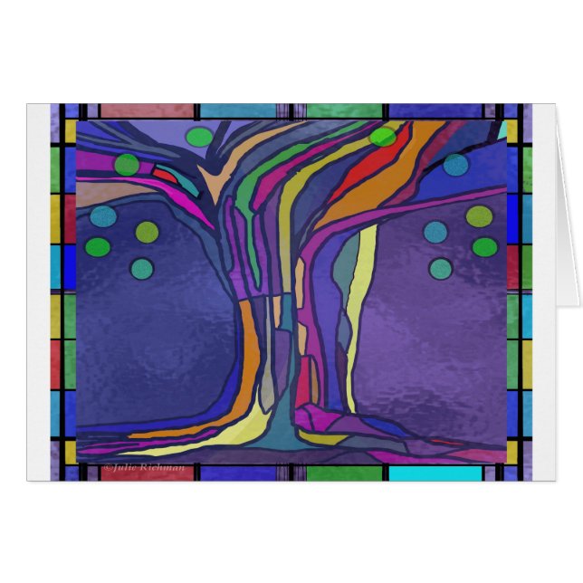 Buntglas-Entwurfskarte (Vorderseite (Horizontal))