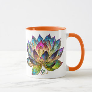 Buntglas Farbige Lotusblume Tasse