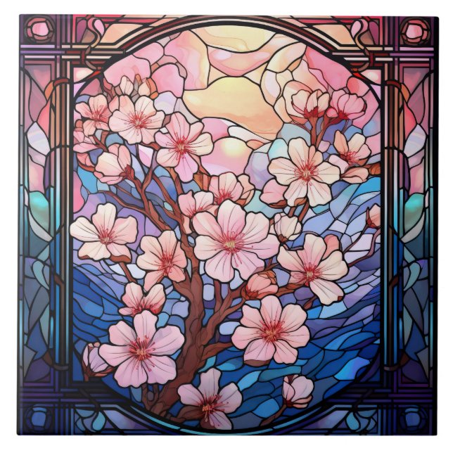 Buntglas Fliese (Vorderseite)