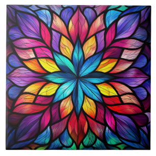 Buntglas  fliese