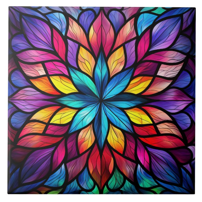Buntglas  fliese (Vorderseite)