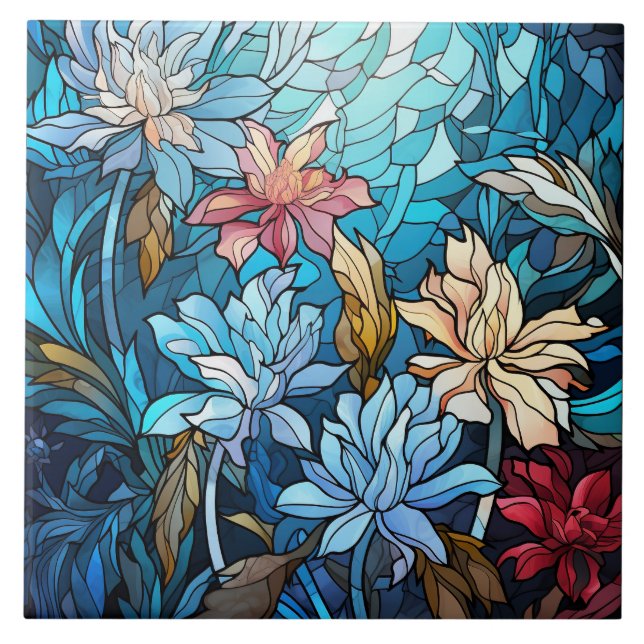 Buntglas  fliese (Vorderseite)