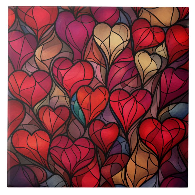 Buntglas Fliese (Vorderseite)