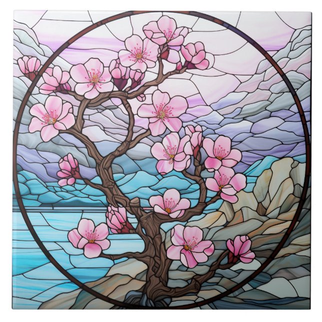  Buntglas  Fliese (Vorderseite)