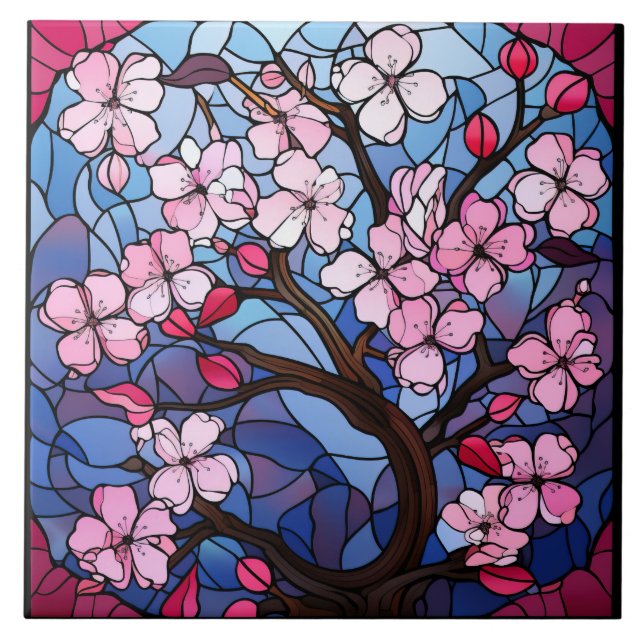 Buntglas Fliese (Vorderseite)