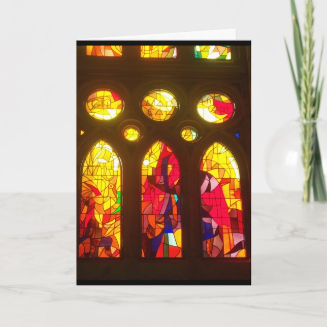 Buntglas-frohe Weihnachten (Vorderseite)