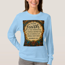 Buntglas-Glaubenszitat-T-Shirt T-Shirt