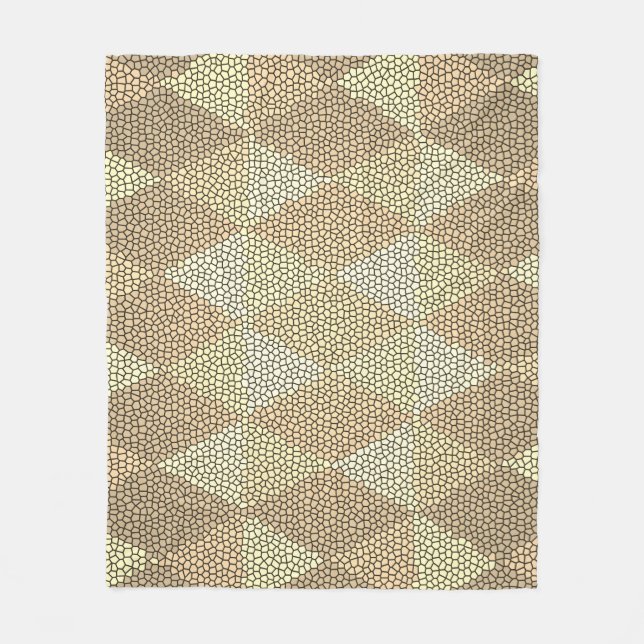 Buntglas Gold Diamantmuster Fleecedecke (Vorderseite)