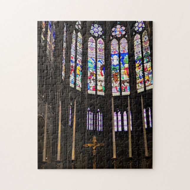 Buntglas-Gottes-Puzzle, 28 x 35 cm, 252 Teile Puzzle (Vertikal)