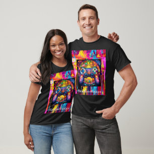 Buntglas-Graffiti-Gamer T-Shirt