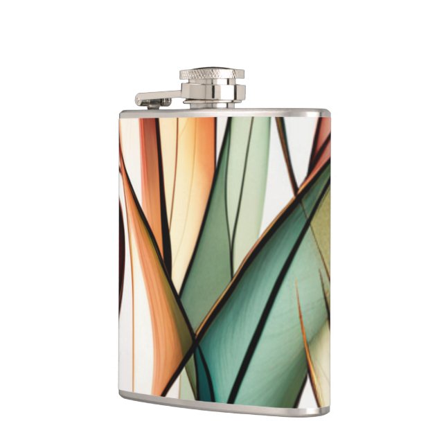 Buntglas-Gras Flachmann (Links)